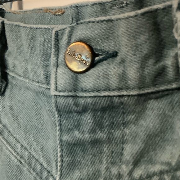L.L. Bean Vintage High rise Women's Green Blue jeans size 12 - Picture 4 of 9